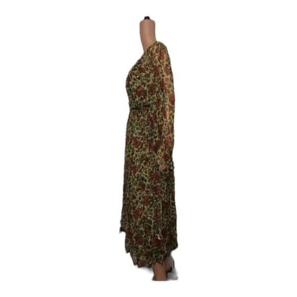 SUNDANCE Litzy Bloom Maxi Dress Long Sleeve Sheer Floral Small Fall Dress NWT - Picture 7 of 10